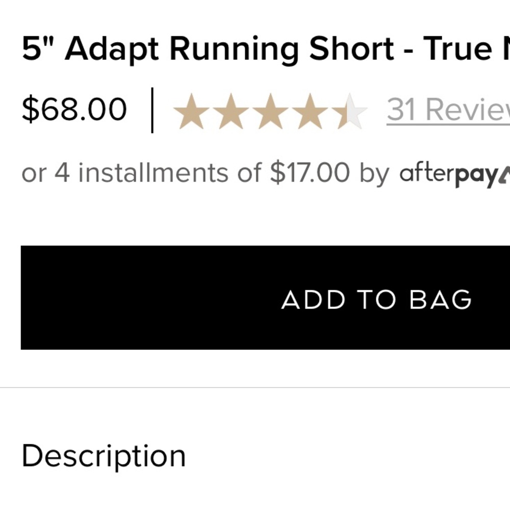 SOLD ALO Yoga Men’s “Adapt” 5” Inseam Short w/ Liner (S) *BESTSELLER* - Picture 7 of 13